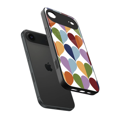 Heart Splash sleek iphone air cover with tempered glass back and TPU edges