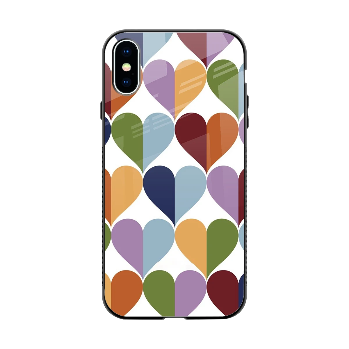 Heart Splash back phone cover | glass case for iphone x