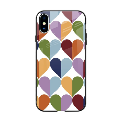 Heart Splash back phone cover | glass case for iphone x