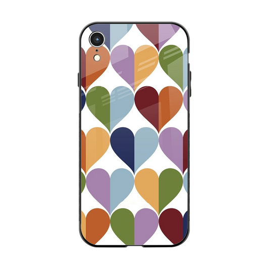 Heart Splash back phone cover | glass case for iphone xr