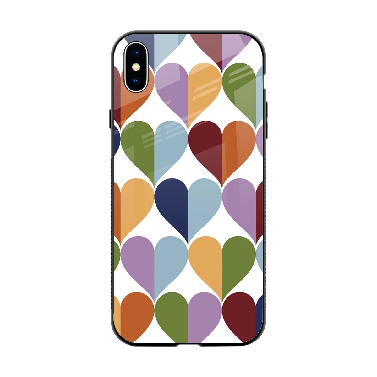 Heart Splash back phone cover | glass case for iphone xs max