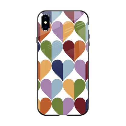 Heart Splash back phone cover | glass case for iphone xs max