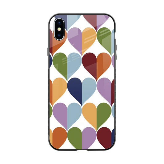 Heart Splash back phone cover | glass case for iphone xs max