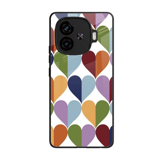 Heart Splash back phone cover | glass case for iqoo neo 10r 5g