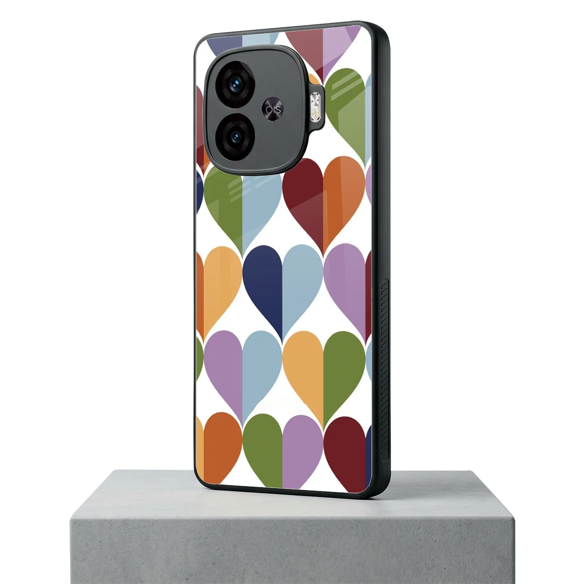 Heart Splash iqoo neo 10r 5g mobile cover | shockproof glass phone case