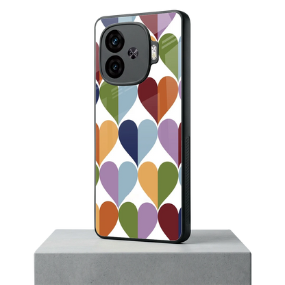Heart Splash iqoo neo 10r 5g mobile cover | shockproof glass phone case