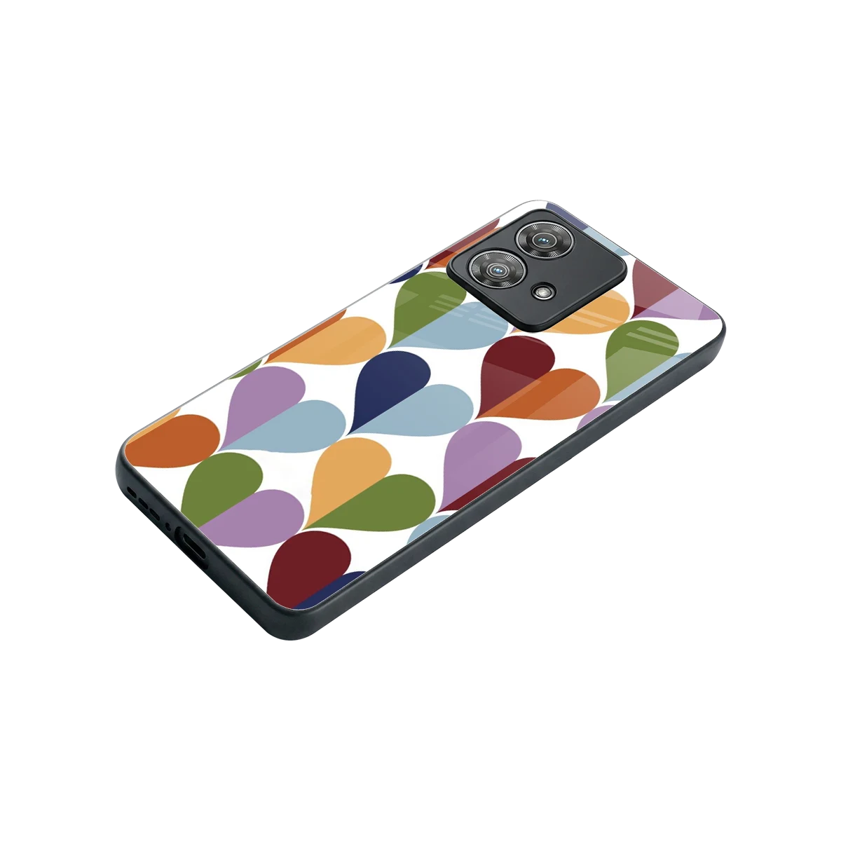 Heart Splash stylish phone case for motorola edge 40 neo 5g | glossy glass and slim fit
