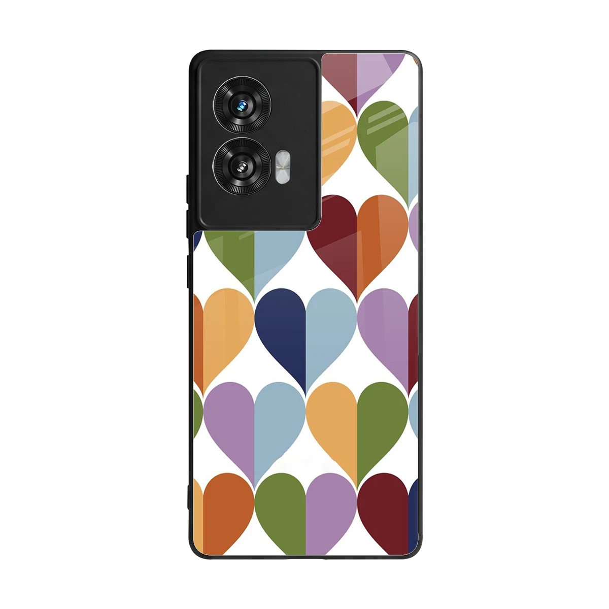 Heart Splash back phone cover | glass case for motorola edge 50 fusion