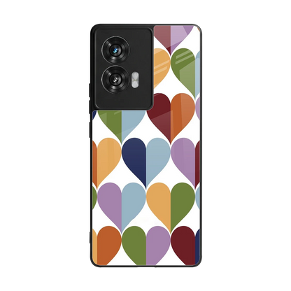 Heart Splash back phone cover | glass case for motorola edge 50 fusion