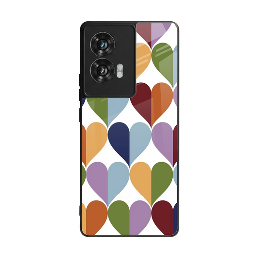 Heart Splash back phone cover | glass case for motorola edge 50 fusion