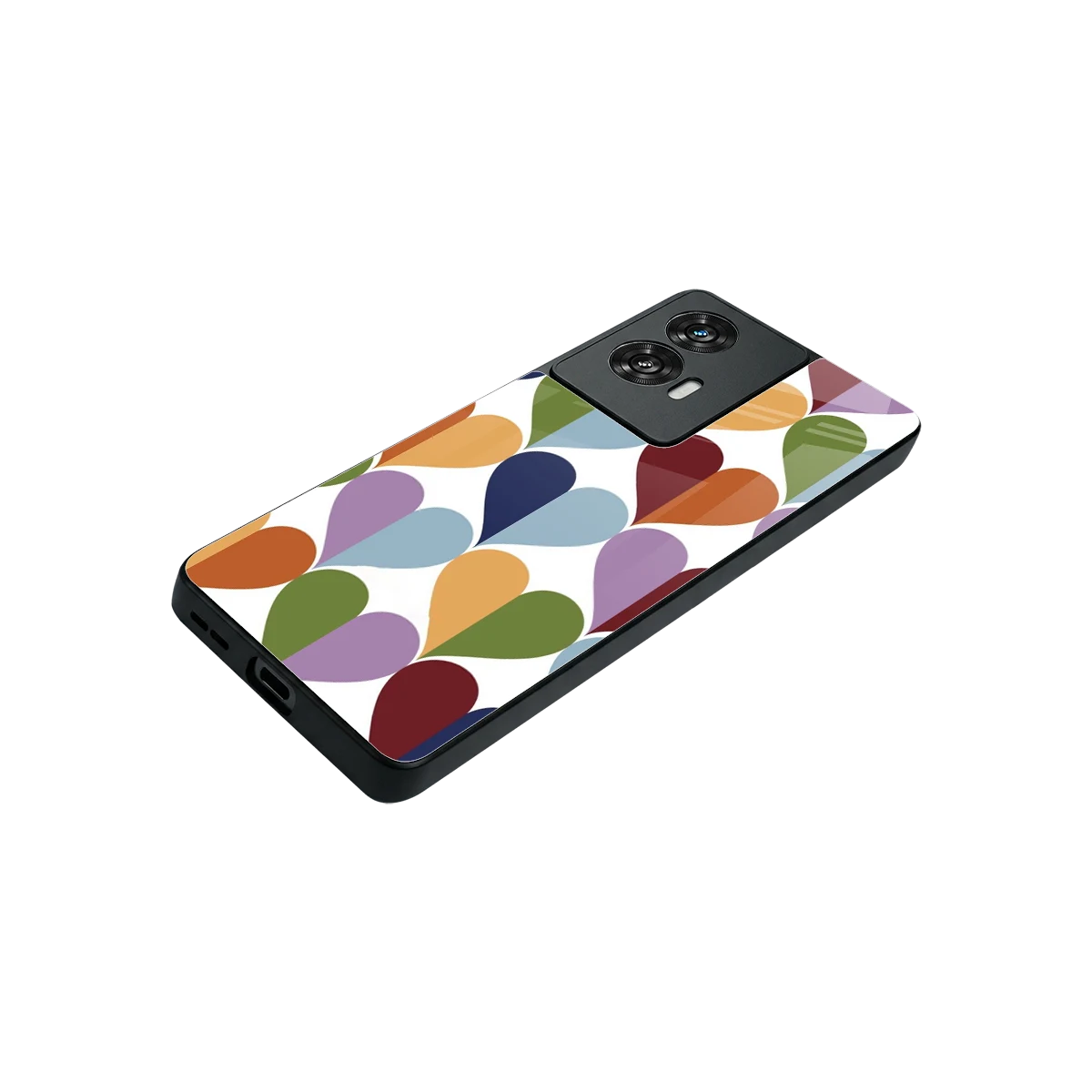 Heart Splash stylish phone case for motorola edge 50 fusion | glossy glass and slim fit