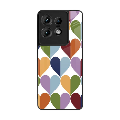 Heart Splash back phone cover | glass case for motorola edge 50 pro