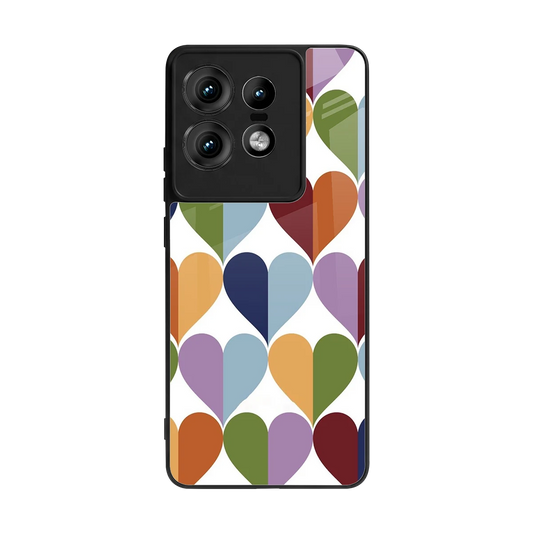 Heart Splash back phone cover | glass case for motorola edge 50 pro