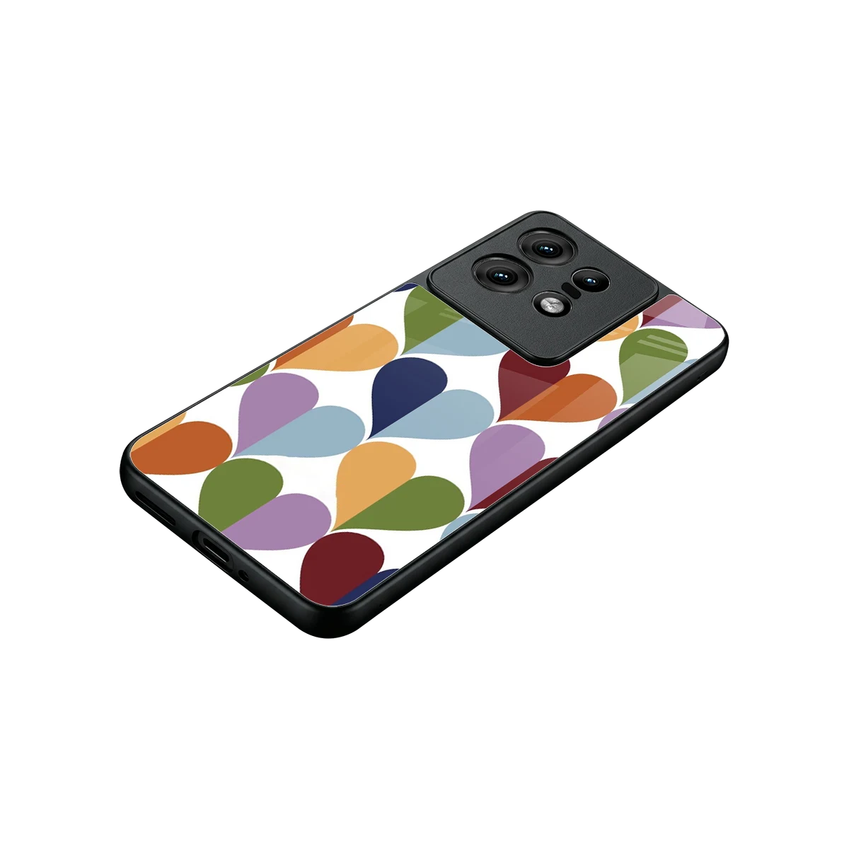 Heart Splash stylish phone case for motorola edge 50 pro | glossy glass and slim fit