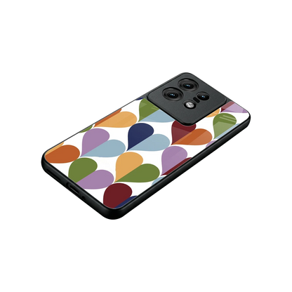 Heart Splash stylish phone case for motorola edge 50 pro | glossy glass and slim fit