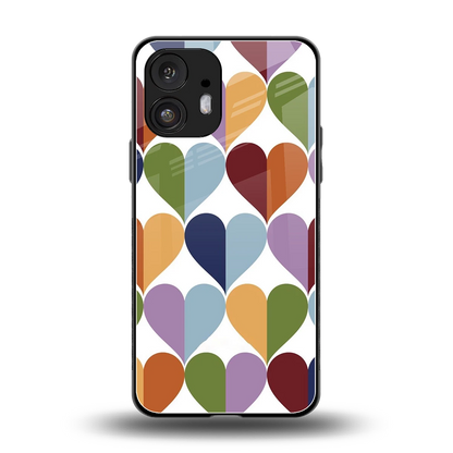 Heart Splash back phone cover | glass case for nothing phone 2