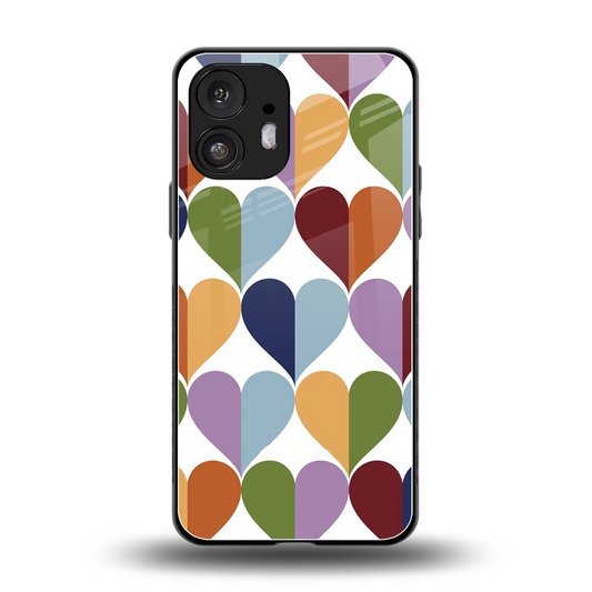 Heart Splash back phone cover | glass case for nothing phone 2