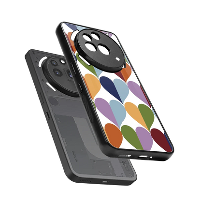 Heart Splash sleek nothing phone 3a pro cover with tempered glass back and TPU edges