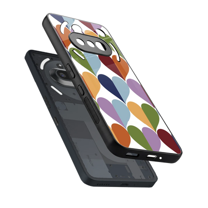 Heart Splash sleek nothing phone 3a cover with tempered glass back and TPU edges
