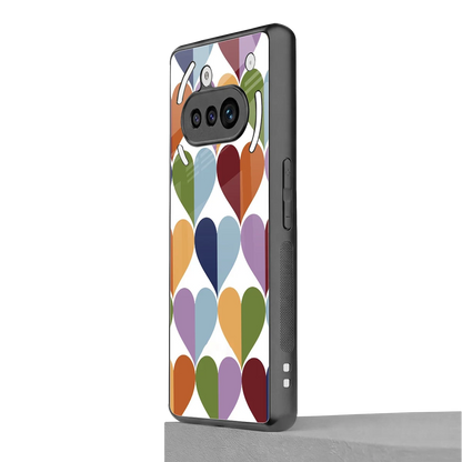 Heart Splash nothing phone 3a mobile cover | shockproof glass phone case