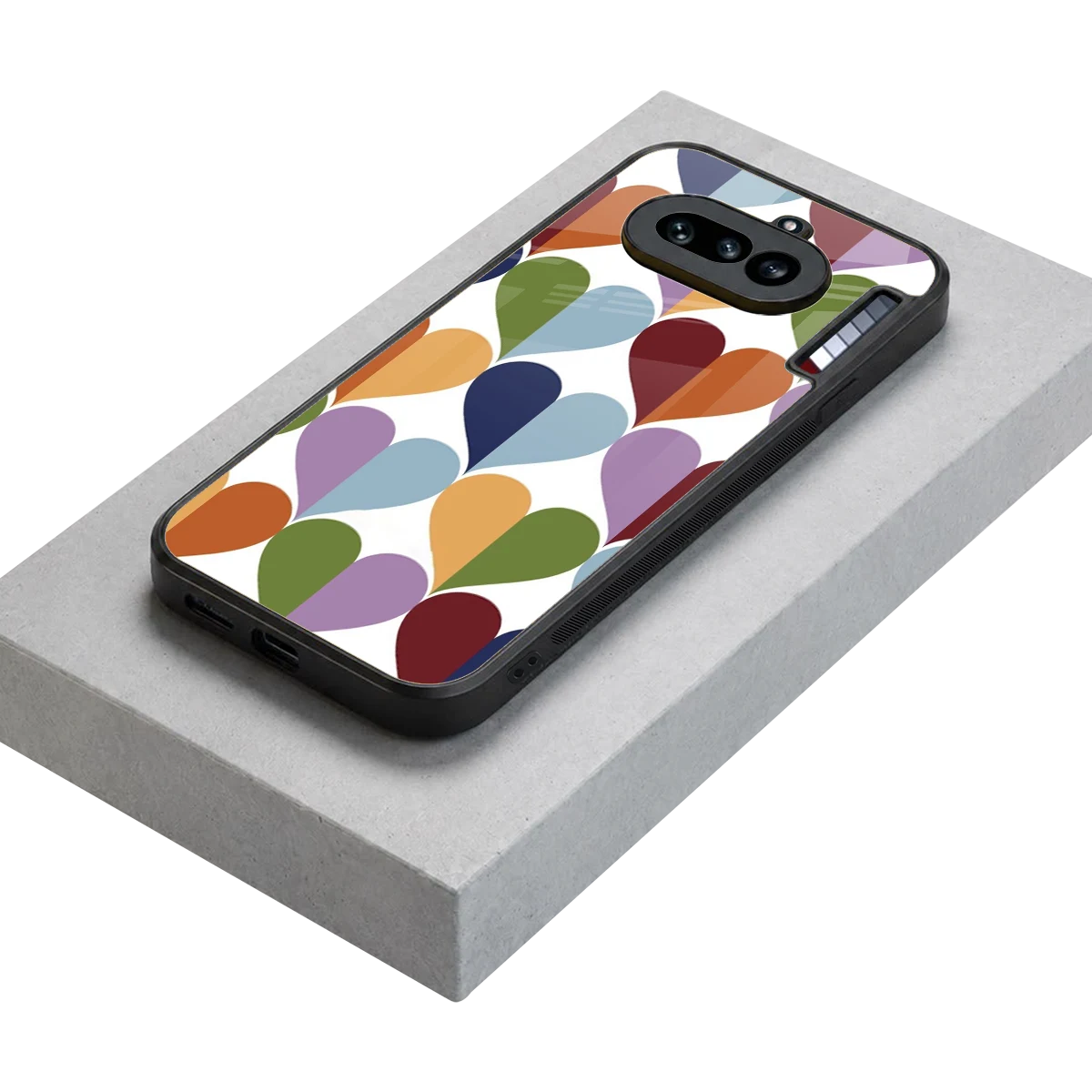 Heart Splash stylish phone case for nothing phone 4a | glossy glass and slim fit