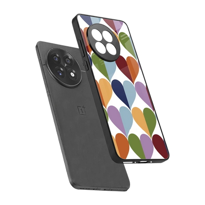 Heart Splash sleek oneplus 13r cover with tempered glass back and TPU edges