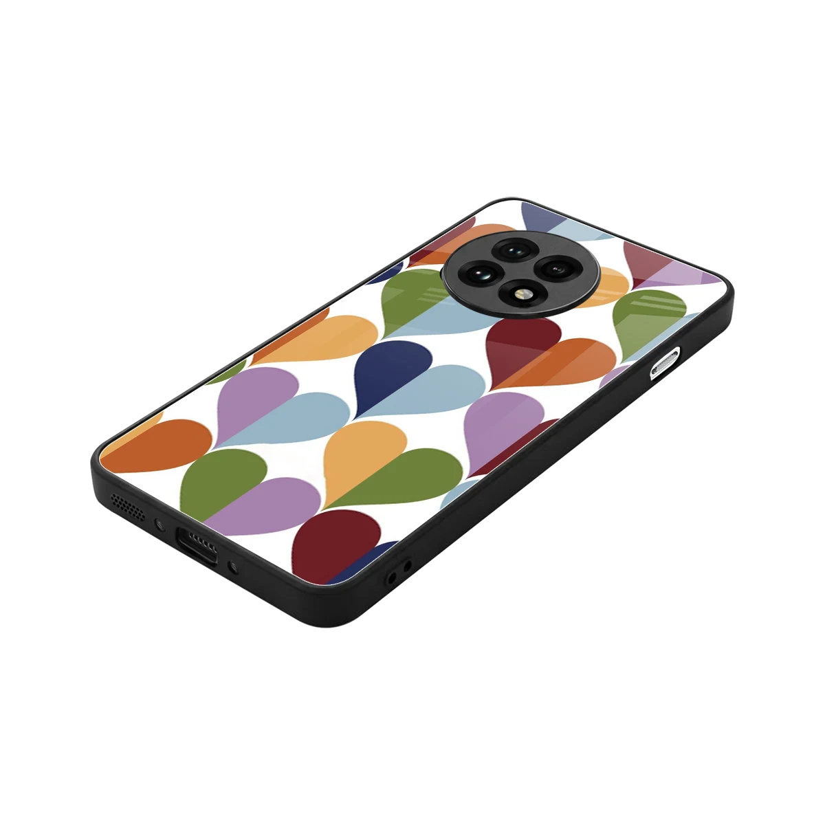 Heart Splash stylish phone case for oneplus 13r | glossy glass and slim fit