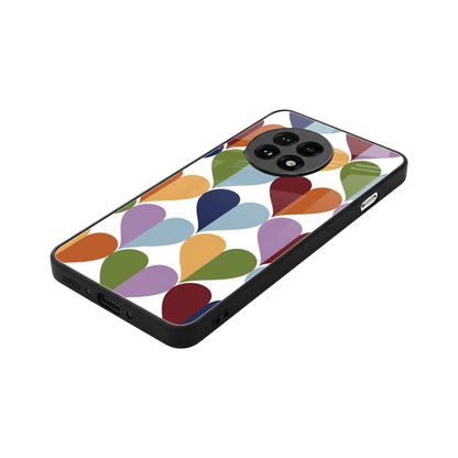 Heart Splash stylish phone case for oneplus 13r | glossy glass and slim fit