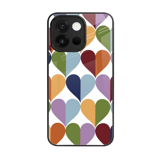 Heart Splash back phone cover | glass case for oneplus 13s