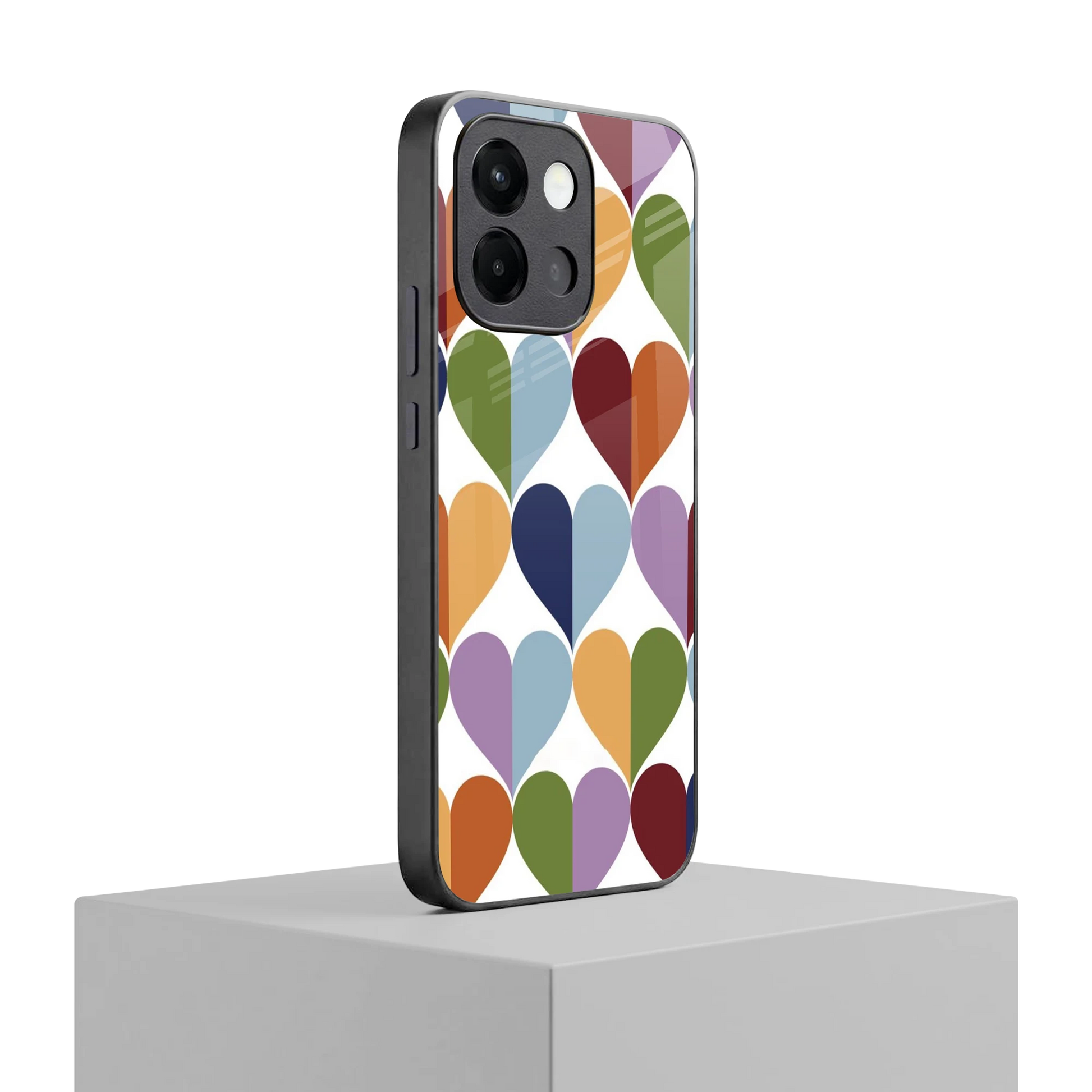 Heart Splash oneplus 13s mobile cover | shockproof glass phone case
