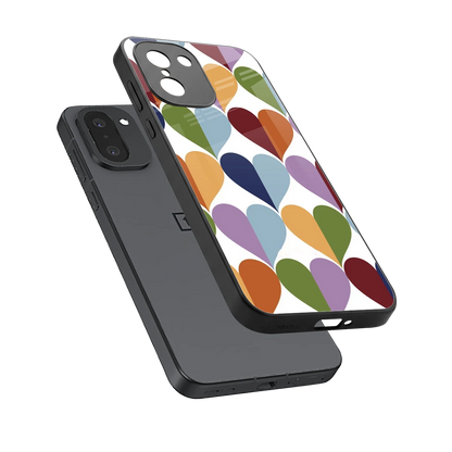 Heart Splash sleek oneplus 15r cover with tempered glass back and TPU edges