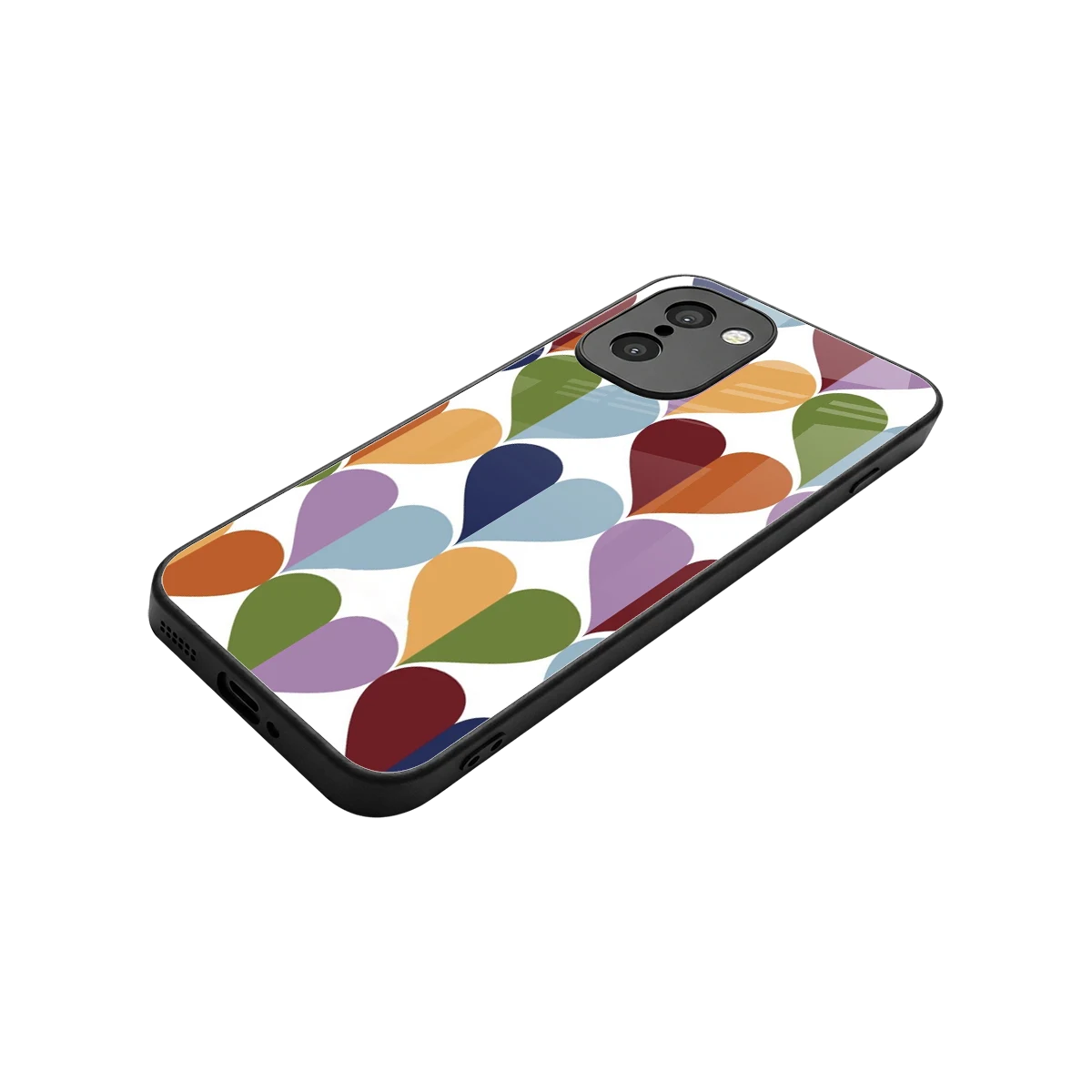Heart Splash stylish phone case for oneplus 15r | glossy glass and slim fit
