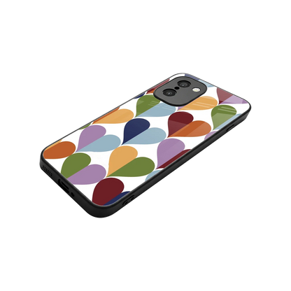 Heart Splash stylish phone case for oneplus 15r | glossy glass and slim fit