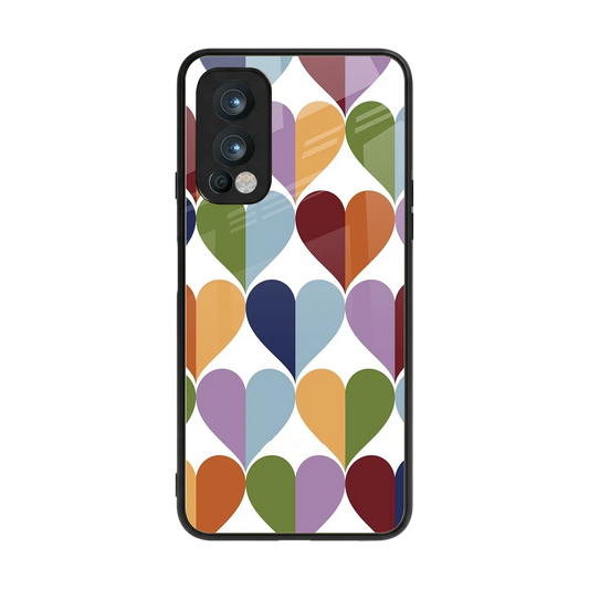 Heart Splash back phone cover | glass case for oneplus nord 2