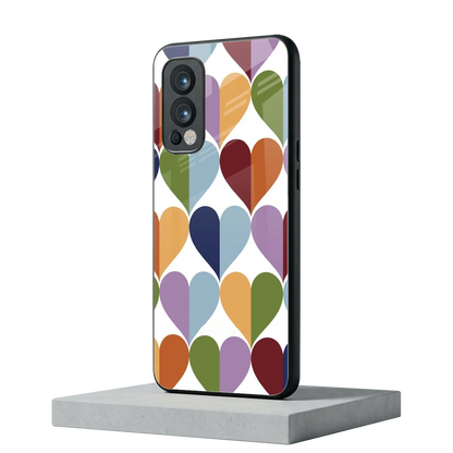 Heart Splash oneplus nord 2 mobile cover | shockproof glass phone case
