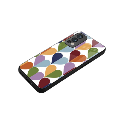 Heart Splash stylish phone case for oneplus nord 2 | glossy glass and slim fit