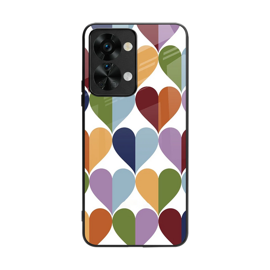 Heart Splash back phone cover | glass case for oneplus nord 2t