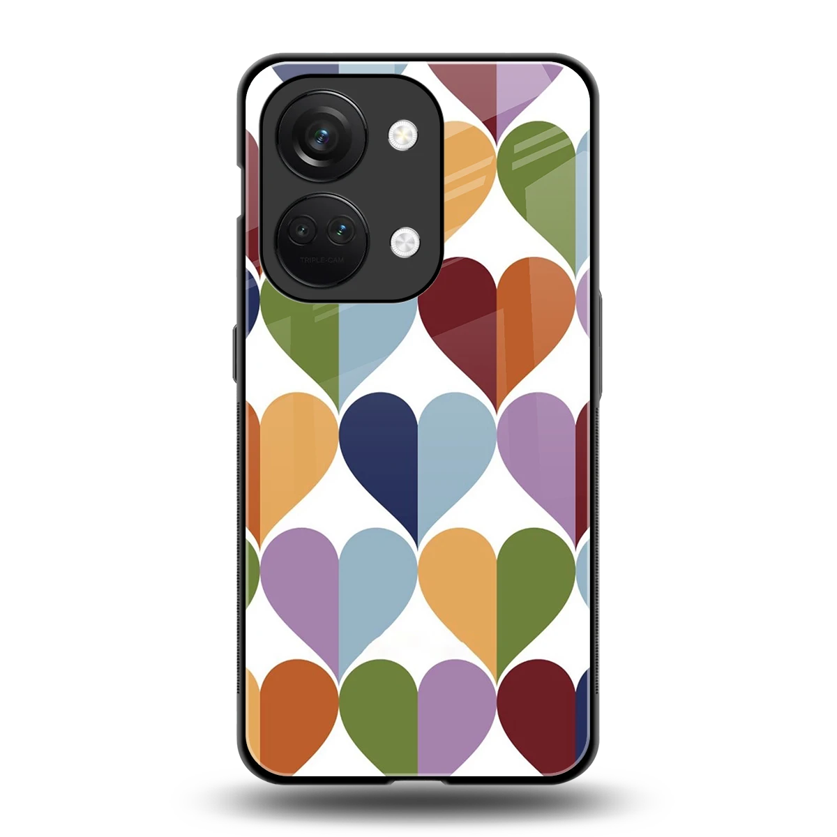 Heart Splash back phone cover | glass case for oneplus nord 3