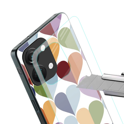 Heart Splash stylish phone case for oneplus nord 3 | glossy glass and slim fit