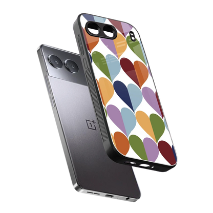 Heart Splash sleek oneplus nord 4 cover with tempered glass back and TPU edges