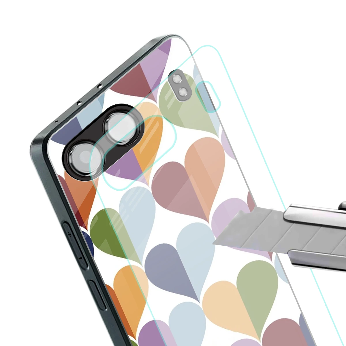Heart Splash stylish phone case for oneplus nord 4 | glossy glass and slim fit