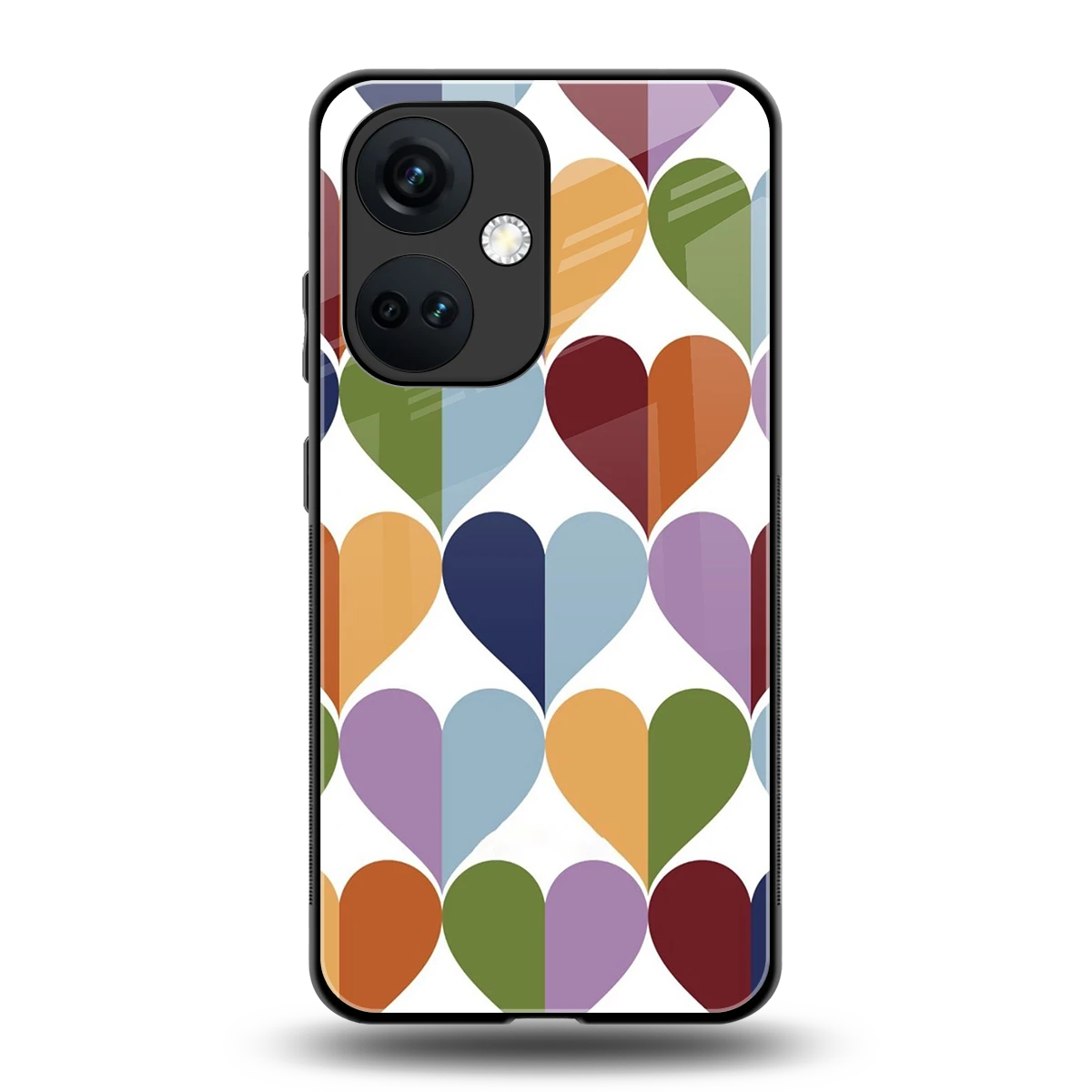 Heart Splash back phone cover | glass case for oneplus nord ce 3
