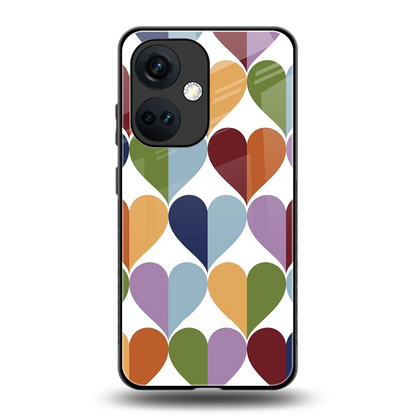 Heart Splash back phone cover | glass case for oneplus nord ce 3