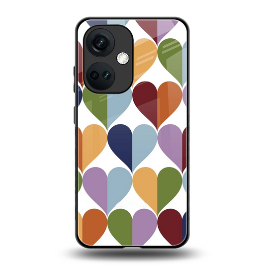 Heart Splash back phone cover | glass case for oneplus nord ce 3