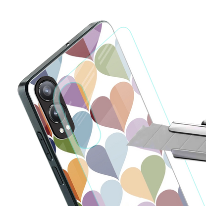 Heart Splash stylish phone case for oneplus nord ce 4 lite | glossy glass and slim fit