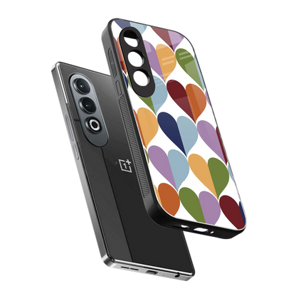 Heart Splash sleek oneplus nord ce 4 cover with tempered glass back and TPU edges