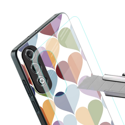 Heart Splash stylish phone case for oneplus nord ce 4 | glossy glass and slim fit