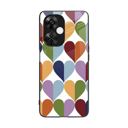 Heart Splash back phone cover | glass case for oneplus nord ce 3 lite