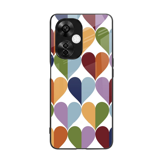 Heart Splash back phone cover | glass case for oneplus nord ce 3 lite
