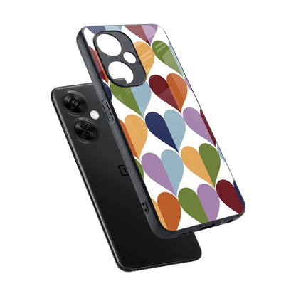Heart Splash sleek oneplus nord ce 3 lite cover with tempered glass back and TPU edges